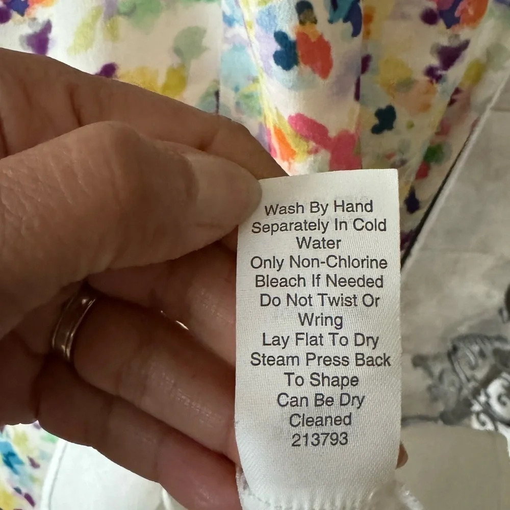 CAbi Meadow Ditsy Watercolor 100% Rayon Dress Size S - Picture 5 of 7
